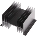 Fischer Elektronik Extruded Aluminium Heatsink SK02-100-SA 1.3°C/W Thermal Resistance 63 mm x 100 mm x 115 mm Black Finish