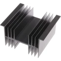 Fischer Elektronik Extruded Aluminium Heatsink SK02-100-SA 1.3°C/W Thermal Resistance 63 mm x 100 mm x 115 mm Black Finish