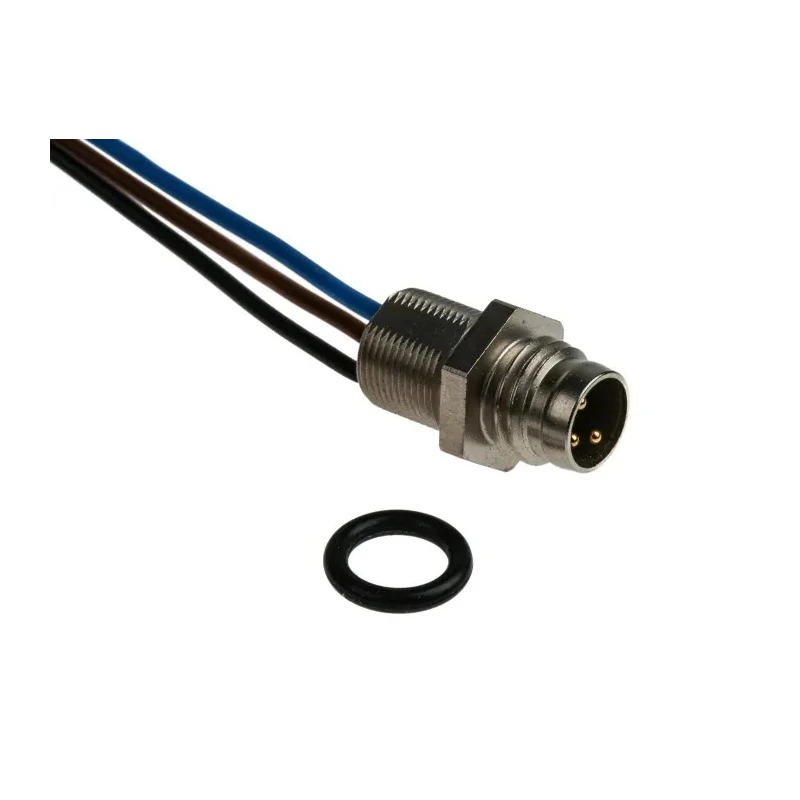 Hirschmann Male 3 Way Straight to Unterminated Sensor Actuator Cable 60V Nitrile Rubber Jacket 933146001 ELST 3308 RV FM 805