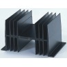 Fischer Elektronik Extruded Aluminium Heatsink Black Finish 1.3°C/W Thermal Resistance 63 mm Height 50 mm Length SK02-50-SA