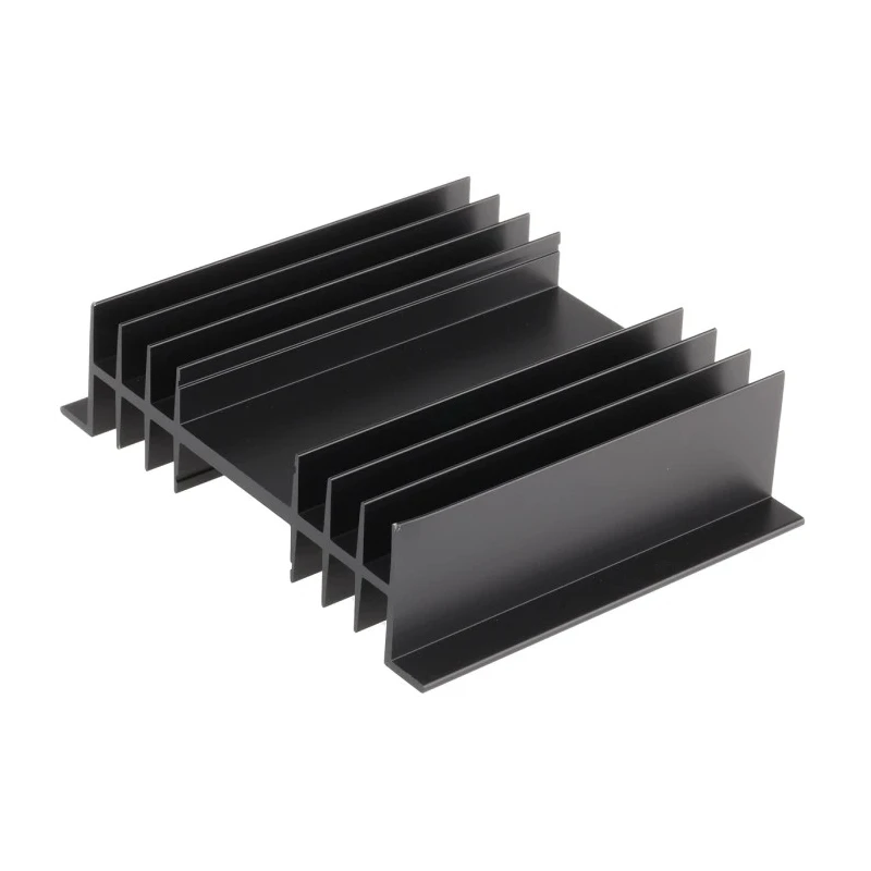 Fischer Elektronik Heatsink Aluminium Black Finish 32 mm x 100 mm x 120 mm 1.8°C/W SK03-100-SA