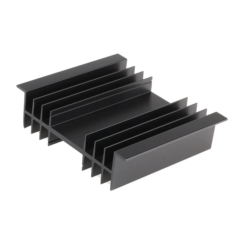 Fischer Elektronik Heatsink Aluminium Black Finish 32 mm x 100 mm x 120 mm 1.8°C/W SK03-100-SA