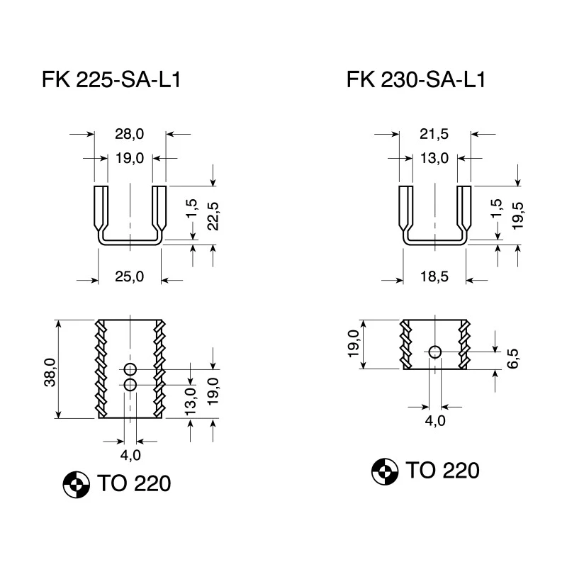 Fischer Elektronik Heatsink 9.9°C/W, Black Anodised Aluminium, 27 mm Height x 38 mm Length x 24.5 mm Width FK225SAL1