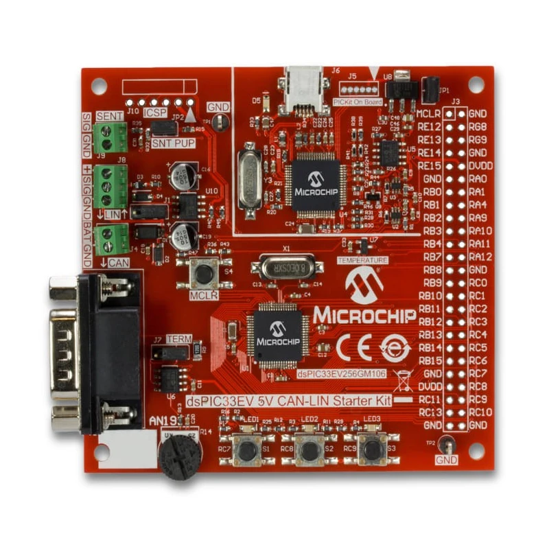 Microchip dsPIC33EV 5V CAN-LIN Starter Kit Motor Control Development Kit DM330018