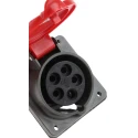Legrand Industrial Red Panel Mount Socket Rated at 16A 500V IP44 IP44 