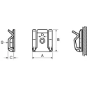 HellermannTyton Natural Polyamide 66 Cable Clip Mount Screw Fixing 3.2 mm Max Bundle 26 mm x 23 mm 151-12819 TY8H1S-PA66-NA