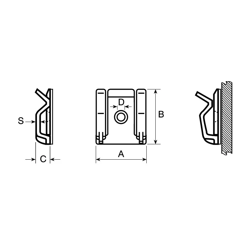 HellermannTyton Natural Polyamide 66 Cable Clip Mount Screw Fixing 3.2 mm Max Bundle 26 mm x 23 mm 151-12819 TY8H1S-PA66-NA