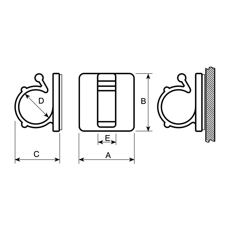 HellermannTyton Polyamide 66 Cable Tube Clip, Operating Temperature -40°C to 60°C RA9-PA66-NA 151-13020 RA9-PA66-NA