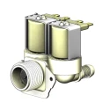 RS PRO Solenoid Valve 3 Port NC 230V AC/DC 3/4 in Inlet and Outlet 190-4144