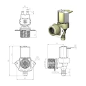 RS PRO Solenoid Valve 2 Port Normally Closed 230V AC/DC 3/4 in Inlet Male, 3/4 in Outlet Male 190-4142