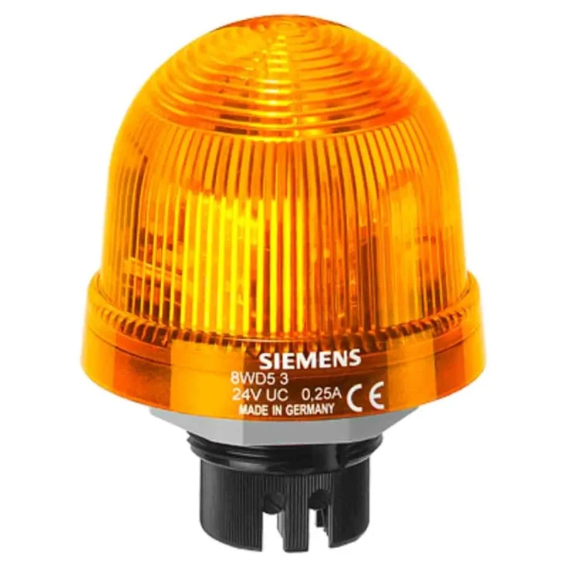 Siemens Yellow Signal Beacon 24V AC/DC Bayonet Mount LED Bulb Rotating Light IP65 
