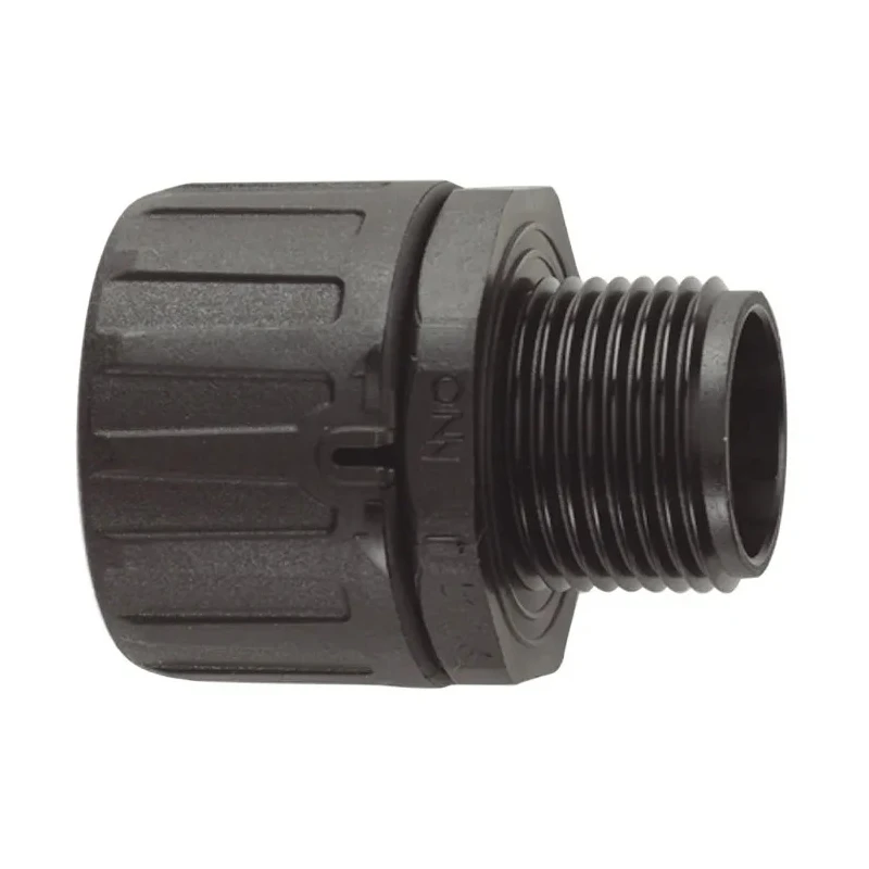 Flexicon Black Polyamide 66 Conduit Fitting, 28 mm Nominal Size, M25 Thread, IP66 Rated FPA28-M25B