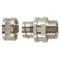 Flexicon Two Part Nickel Plated Brass Conduit Fitting, 50 mm Nominal Size, M50 Thread, IP40 Rating FU50-M50-S