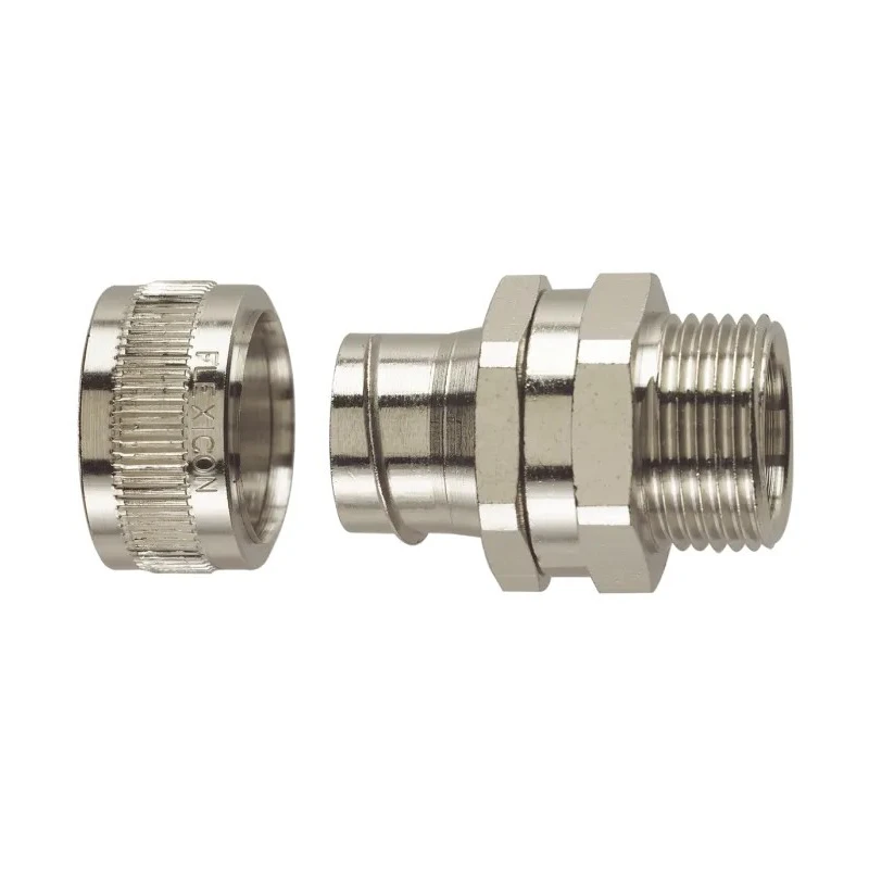 Flexicon Nickel Plated Brass Conduit Fitting 20 mm Nominal Size M20 Thread FU20-M20-S