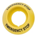 EAO Push Button Bezel for Use with Emergency Stop Pushbutton Series 84 Yellow Plastic 22.5mm Cutout Diameter 84-902B