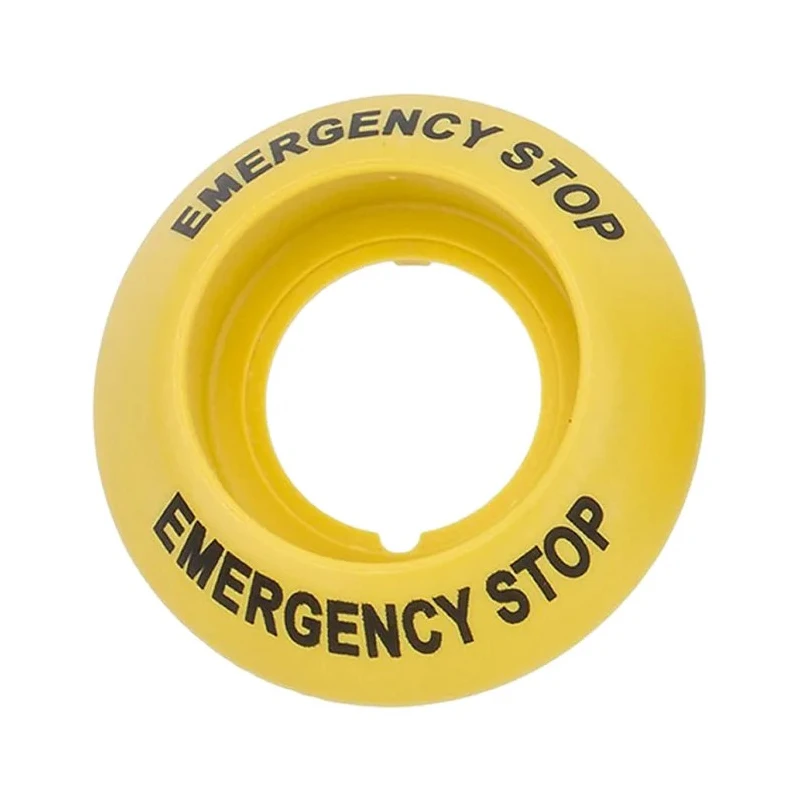 EAO Push Button Bezel for Use with Emergency Stop Pushbutton Series 84 Yellow Plastic 22.5mm Cutout Diameter 84-902B