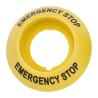 EAO Push Button Bezel for Use with Emergency Stop Pushbutton Series 84 Yellow Plastic 22.5mm Cutout Diameter 84-902B