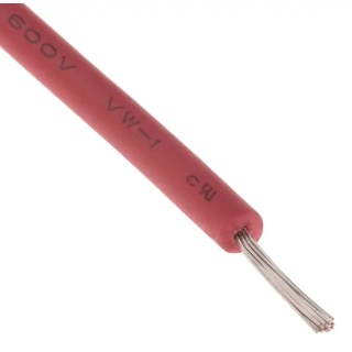 RS PRO Red 0.33 mm² Hook Up Wire, 22 AWG, 17/0.16 mm Strands, 100 m Length, Polyethylene Jacket, Rated 600 V, Flame 872-4391