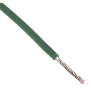 RS PRO Green 0.2 mm² Hook Up Wire 24 AWG 11/0.16 mm Stranded Tinned Copper Conductor Modified Polyphenylene Ether 872-4509