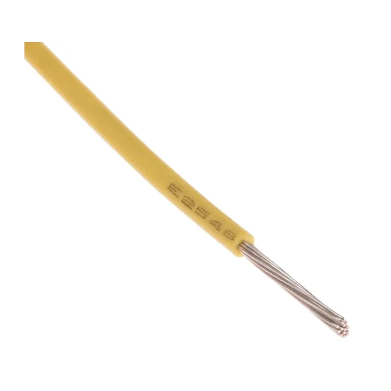 RS PRO Yellow 0.33 mm² 22 AWG Hook Up Wire, 7 Strand x 0.12 mm Core, Modified Polyphenylene Ether Jacket, 600 V 872-4549