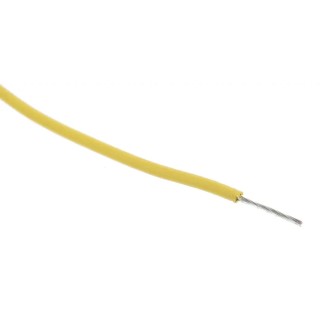 RS PRO Yellow 0.33 mm² Hook Up Wire, 22 AWG, 17/0.16 mm Strands, 100 m Length, Polyethylene Insulation 872-5300