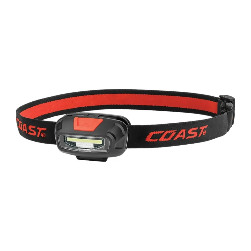 Coast Rechargeable LED Head Torch 270 lm Wide Flood Beam 65 ft Range Lithium-Ion Battery Red FL13R