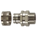 Flexicon Nickel Plated Brass Conduit Fitting 63 mm Nominal Size M63 Thread IP54 Rating FSU63-M63-S