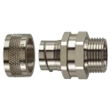 Flexicon Nickel Plated Brass Conduit Fitting, Nominal Size 40 mm, Thread Size M40, IP54 Rated FSU40-M40-S