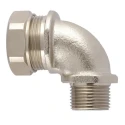 Flexicon Nickel Plated Brass Conduit Fitting, 20 mm Nominal Size, M16 x 1.5 mm Thread, IP65 Rated FSU20-M20-C90