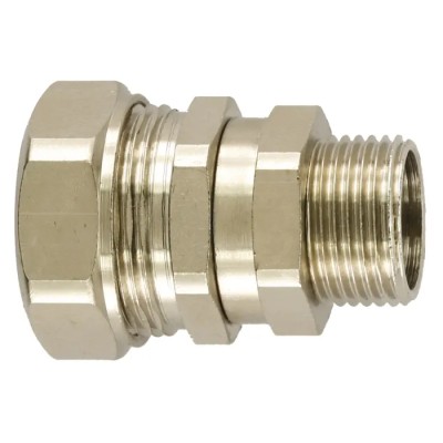 Flexicon Conduit Fitting Nickel Plated Brass 32 mm Nominal Size M16 x 1.5 mm Thread FSU32-M32-C-S