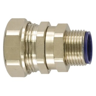 Flexicon Nickel Plated Brass Conduit Fitting, 20 mm Nominal Size, M20 Thread, IP69K/IP66/IP67/IP68 Rated LTP20-M20-S