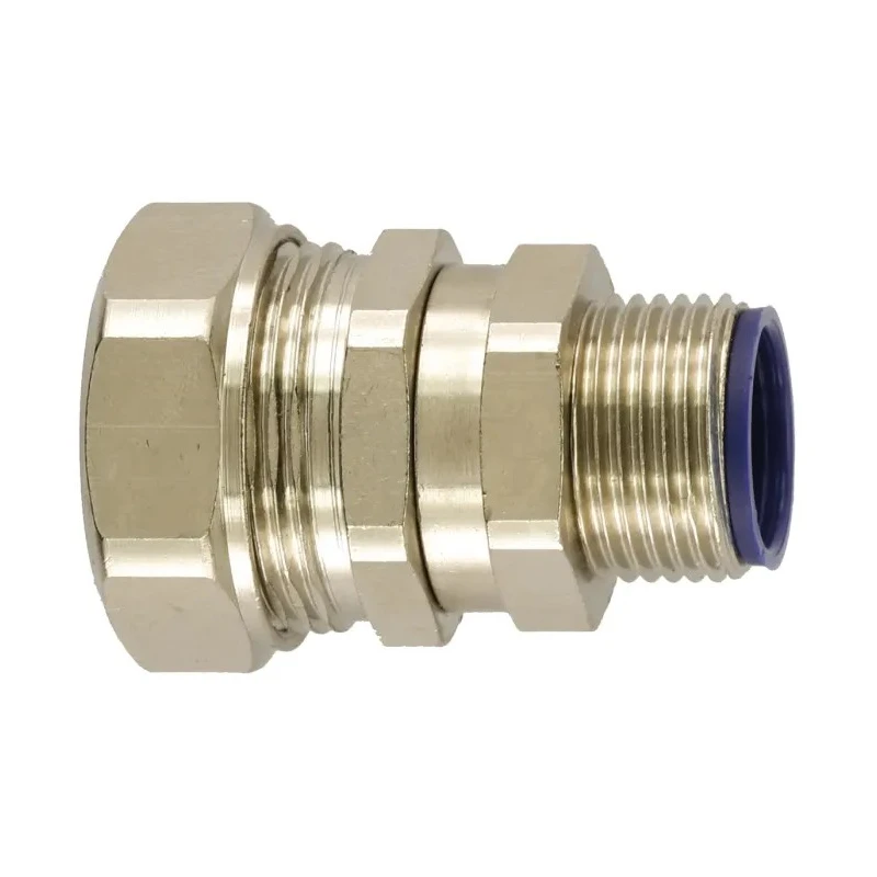 Flexicon Nickel Plated Brass Conduit Fitting, 20 mm Nominal Size, M20 Thread, IP69K/IP66/IP67/IP68 Rated LTP20-M20-S