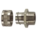 Flexicon Stainless Steel Satin Finish Conduit Fitting, 32 mm Nominal Size, M32 Thread Size, IP40 Rating SSU32-M32-M