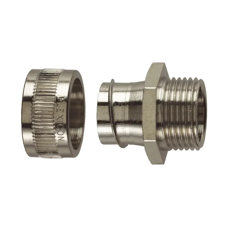 Flexicon Stainless Steel Satin Finish Conduit Fitting, 32 mm Nominal Size, M32 Thread Size, IP40 Rating SSU32-M32-M