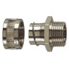 Flexicon Stainless Steel Satin Finish Conduit Fitting, 32 mm Nominal Size, M32 Thread Size, IP40 Rating SSU32-M32-M