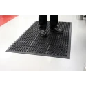 Coba Europe Individual Rubber Anti-Fatigue Mat 800mm x 1.2m x 12mm Raised Circular Surface Black RP010002