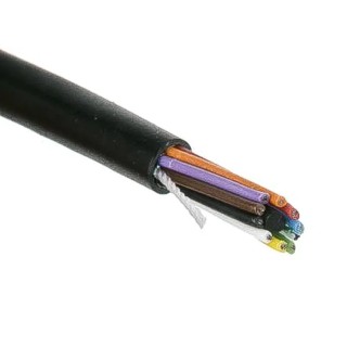 Alpha Wire Xtra-Guard 2 Performance Cable Control Cable 10 Cores 0.35mm² 22 AWG Unscreened 300V 30m 25010 BK005