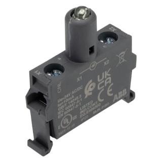 ABB MLBL Series Light Block LED Green Illumination 24 V AC/DC Screw Terminal 44x42x10mm 1SFA611621R2012 MLBL-01BG
