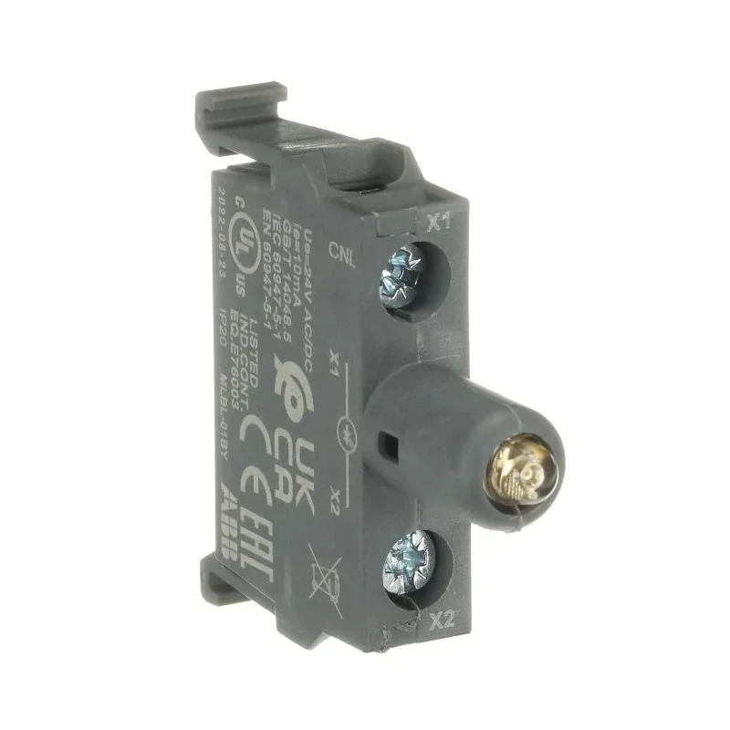 ABB MLBL Series Light Block LED Indicator Yellow 24 V ac/dc 1SFA611621R2013 MLBL-01BY