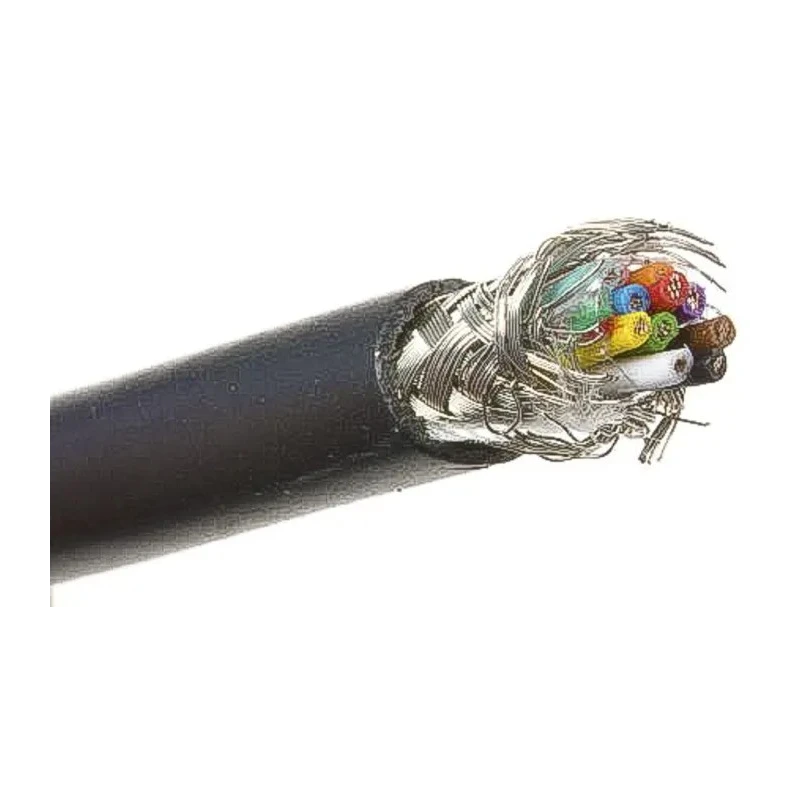 Alpha Wire Xtra-Guard 2 Performance Control Cable, 8 Cores, 0.56mm² 20 AWG, Screened, Armoured, 30 m, Black 25158 BK005