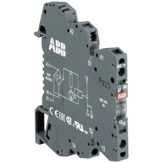 ABB Electromechanical Interface Relay DIN Rail Mount 24V AC/DC Coil 10A SPDT RBR121 1SNA645501R0500