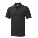 Uneek Men L Size Polyester Cotton Short Sleeve Charcoal Grey Polo Shirt UX1CH-L