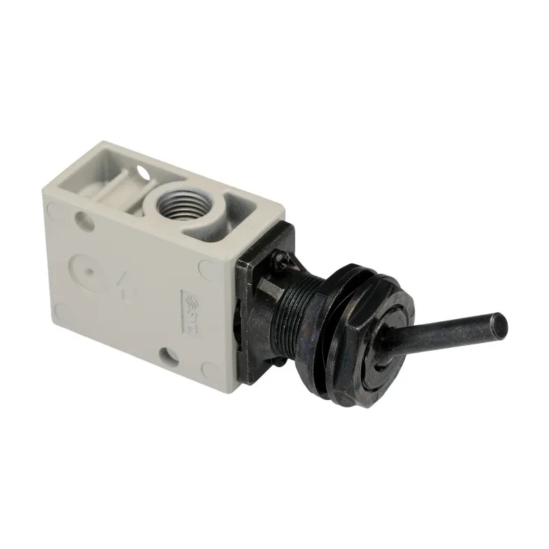 SMC Toggle Lever Pneumatic Manual Control Valve VM200 Series, 1 MPa Max Operating Pressure, R 1/4 Side Port VM230-02-08A