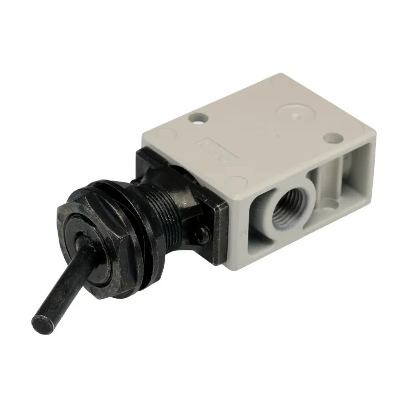 SMC Toggle Lever Pneumatic Manual Control Valve VM200 Series, 1 MPa Max Operating Pressure, R 1/4 Side Port VM230-02-08A