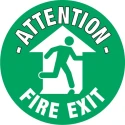 RS PRO Polyvinyl Chloride Attention - Fire Exit English Exit Sign 873-5937