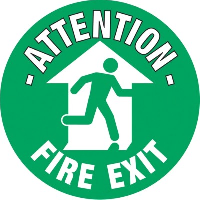 RS PRO Polyvinyl Chloride Attention - Fire Exit English Exit Sign 873-5937