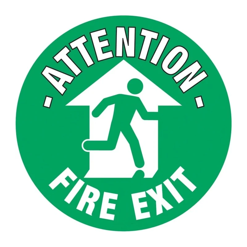 RS PRO Polyvinyl Chloride Attention - Fire Exit English Exit Sign 873-5937