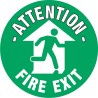 RS PRO Polyvinyl Chloride Attention - Fire Exit English Exit Sign 873-5937