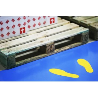 RS PRO Floor Sign Hazard Warning Sign Self-Adhesive Polyvinyl Chloride 300mm x 100mm 10 Pcs 873-5928