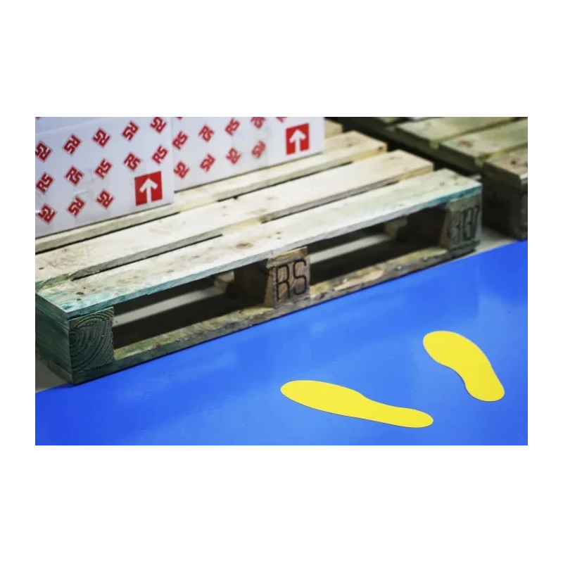 RS PRO Floor Sign Hazard Warning Sign Self-Adhesive Polyvinyl Chloride 300mm x 100mm 10 Pcs 873-5928
